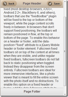 easy Html5 - Jquery Mobile之ToolBars(Header and Footer)