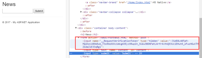 [Asp.net MVC]Html.AntiForgeryToken()