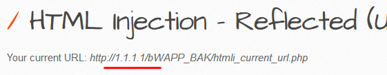 bWAPP----HTML Injection - Reflected (URL)