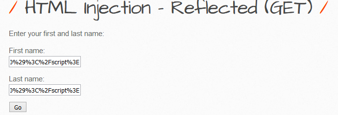 bWAPP----HTML Injection - Reflected (GET)