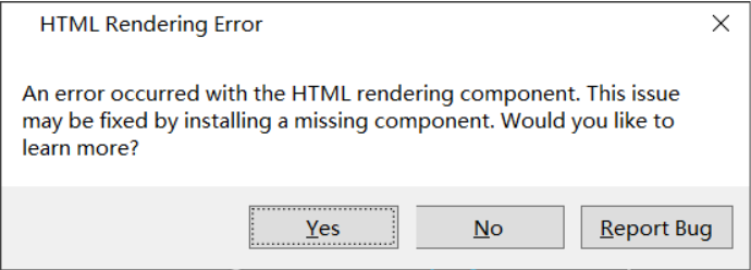 HTML Rendering Error