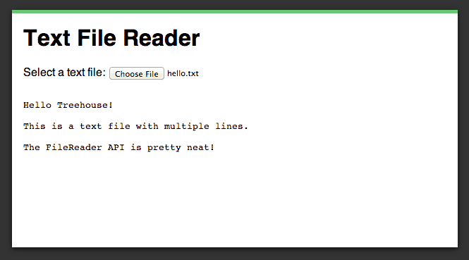 Reading Files Using The HTML5 FileReader API