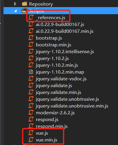 asp.net  mvc + vue.js + axios.js