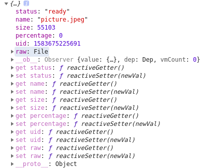 [Vue warn]: Error in v-on handler: "TypeError: Failed to execute 'readAsDataURL' on 'FileReader': parameter 1 is not of type 'Blob'."