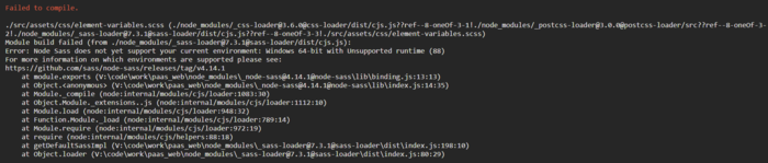 vue Failed to compile - by node-sass
