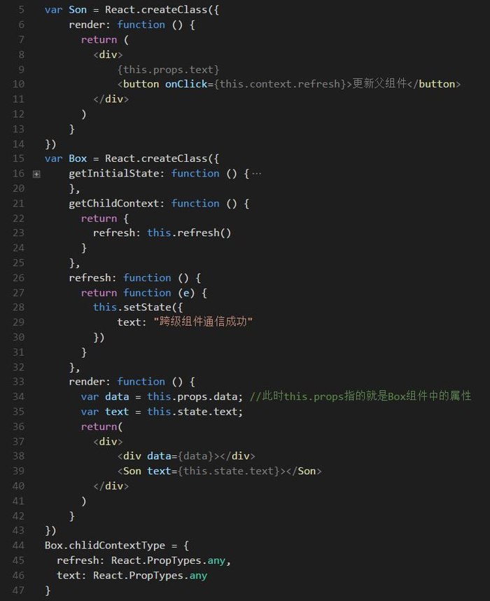 react