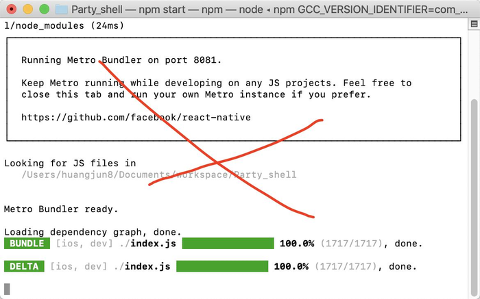 React Native Native module cannot be null!