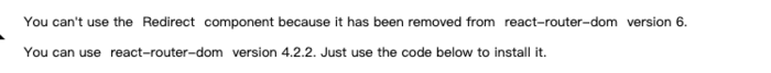 'Redirect' is not exported from 'react-router-dom'