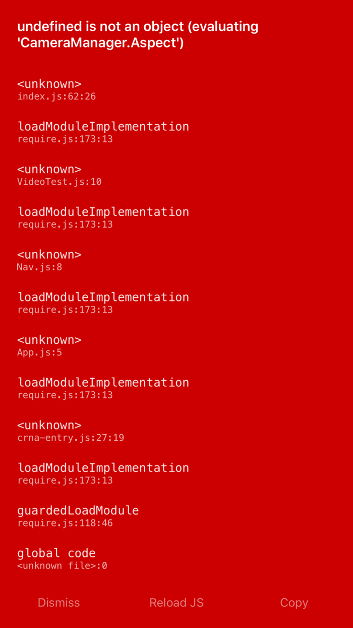 React-native-camera error with Expo: undefined is not an object (evaluating 'CameraManager.Aspect')
