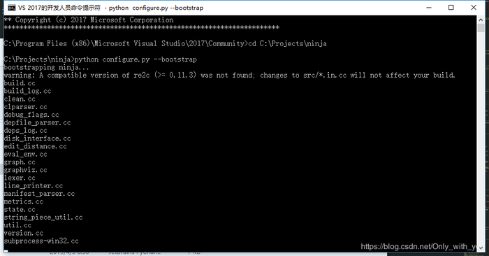 windows10 python configure.py --bootstrap 运行报错