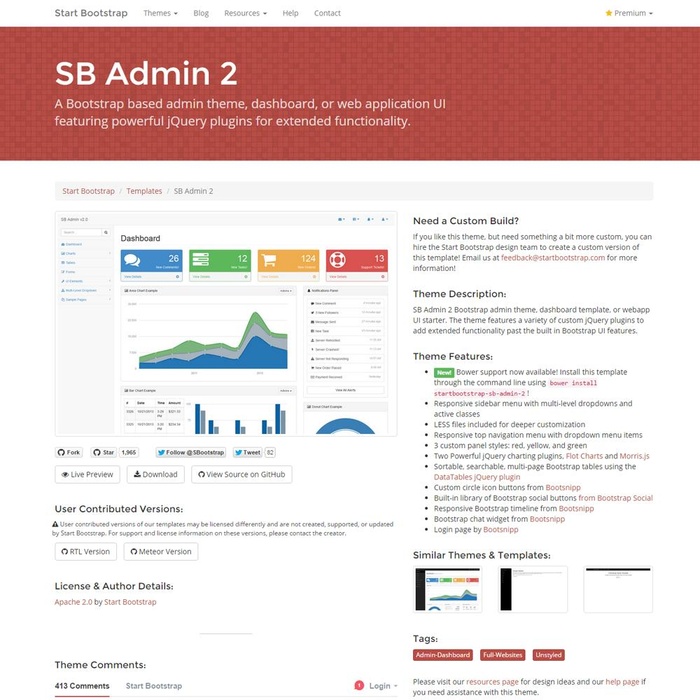 bootstrap——free bootstrap admin dashboard templates