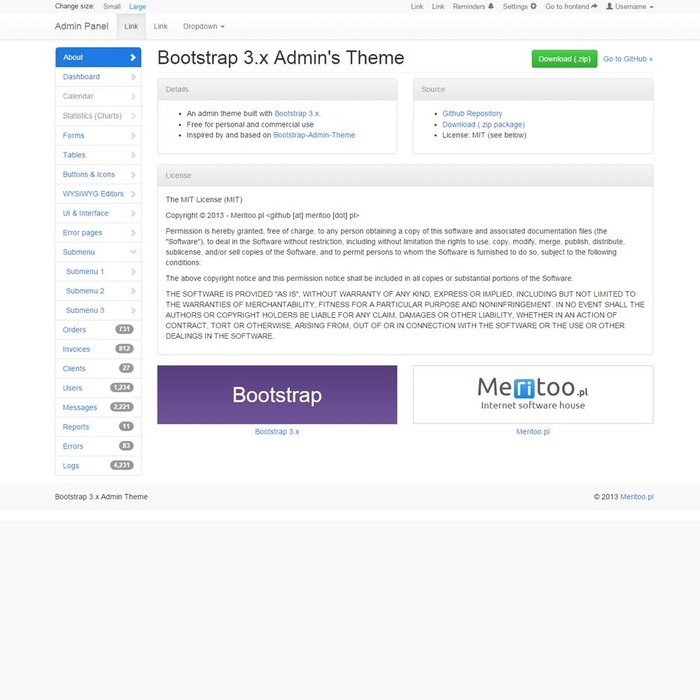bootstrap——free bootstrap admin dashboard templates