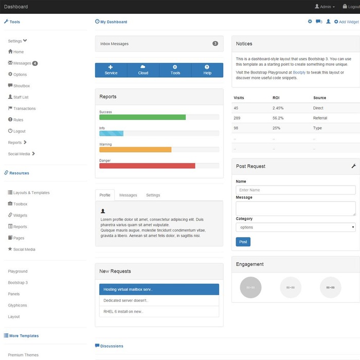 bootstrap——free bootstrap admin dashboard templates