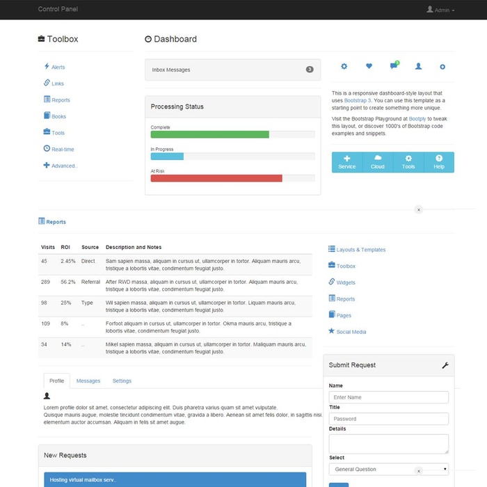 bootstrap——free bootstrap admin dashboard templates