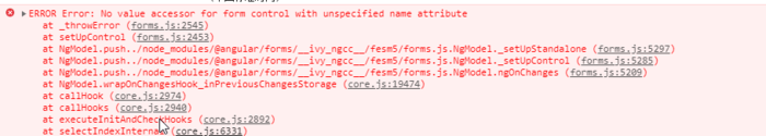 Angular2  No value accessor for form control with unspecified name attribute