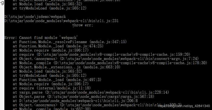 Cannot find module ‘webpack’