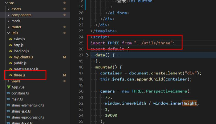 _utils_three__WEBPACK_IMPORTED_MODULE_0__.default.PerspectiveCamera is not a constructor