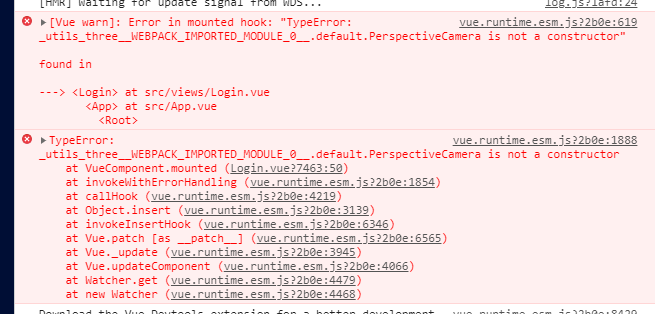 _utils_three__WEBPACK_IMPORTED_MODULE_0__.default.PerspectiveCamera is not a constructor