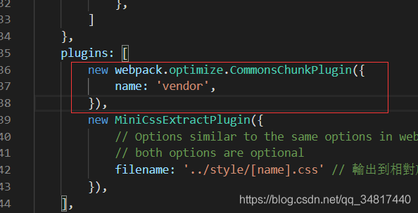 Error: webpack.optimize.CommonsChunkPlugin has been removed