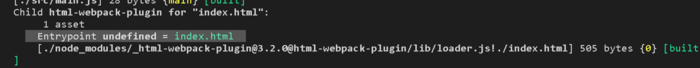 webpack   Entrypoint undefined = index.html
