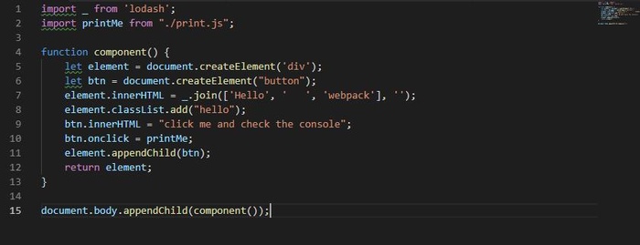 webpack - code splitting
