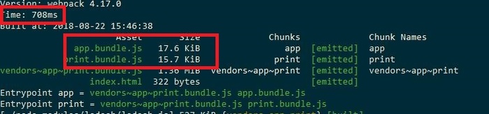 webpack - code splitting