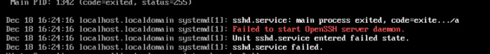 [CentOS]Failed to start OpenSSH server daemon