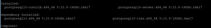 centos7 + postgresql10