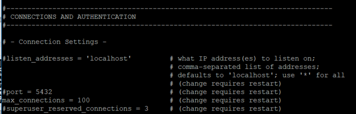 centos7 + postgresql10