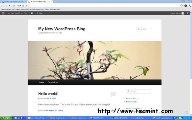 Install WordPress 3.6.1 Using LAMP or LEMP on RHEL, CentOS & Fedora
