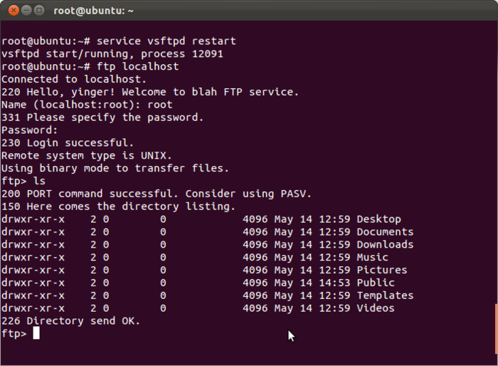 Set up Vsftpd (FTP Server) in Ubuntu 11.10