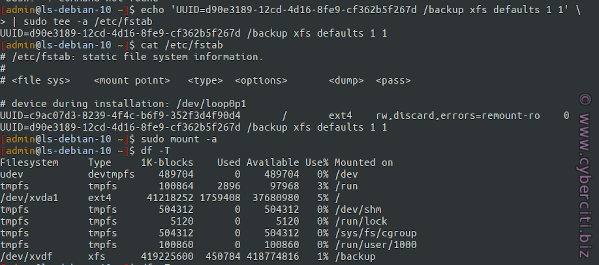 How to install xfs and create xfs file system on Debian/Ubuntu Linux