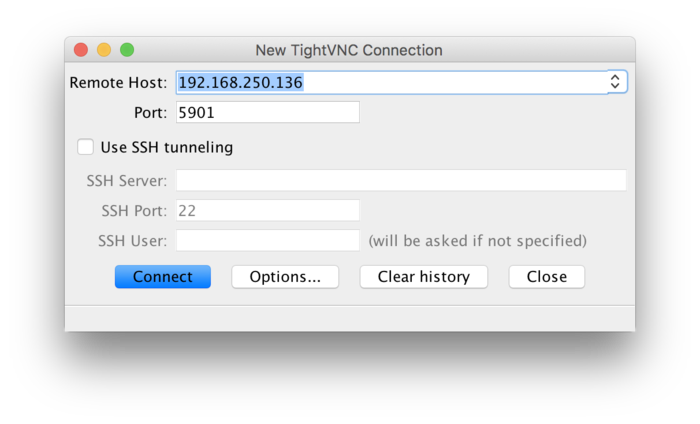 Using VNC on a debian/Ubuntu server with a OS X Mac