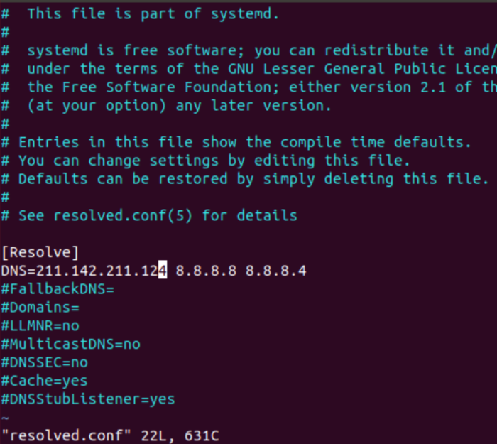 ubuntu18.04 resolv.conf