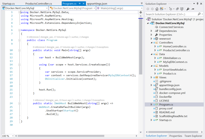 NET Core+MySql+Nginx