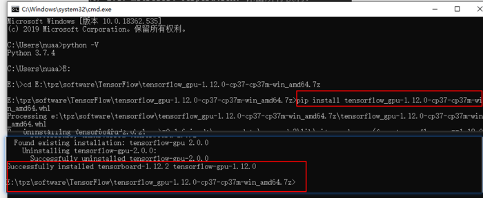 win10 + RTX 2080 Ti + CUDA10.0 + cuDNN v7.6.5 + tensorflow-gpu-1.12.0 + keras2.2.4