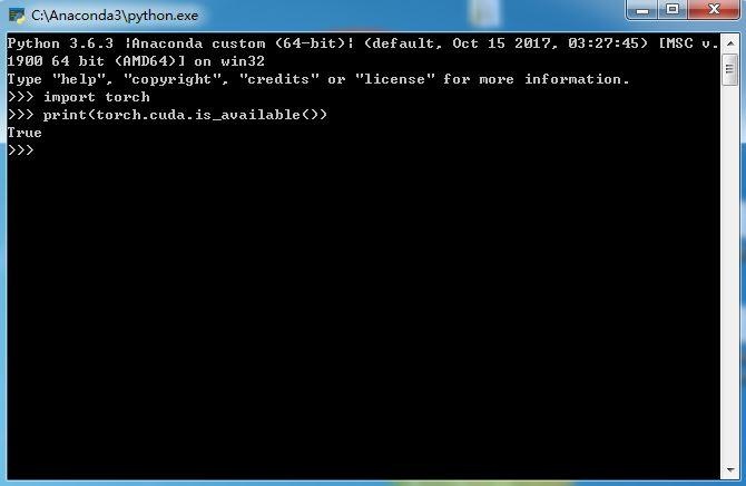 Win7x64+cuda9+PyTorch0.3.0