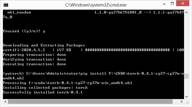 window8.1+pytorch+cuda+cudnn