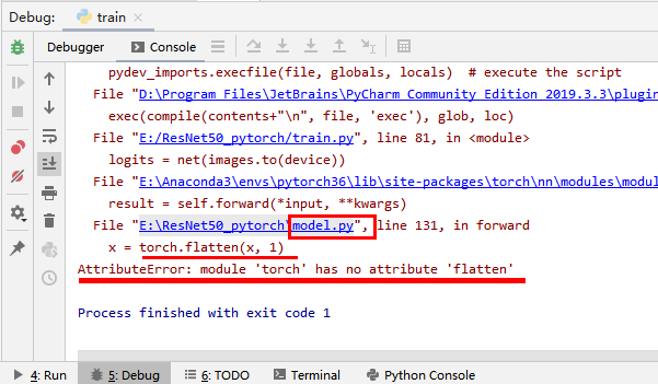 (PyTorch0.4.0) AttributeError: module 'torch' has no attribute 'flatten'