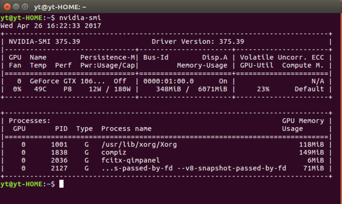 Ubuntu16.04 + gtx1060 + cuda8.0 + cudnn5.1 + caffe + Theano + Tensorflow