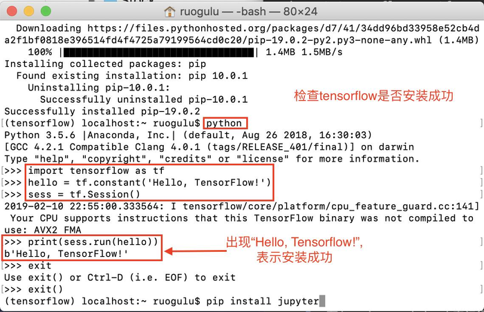 Install TensorFlow in Anaconda